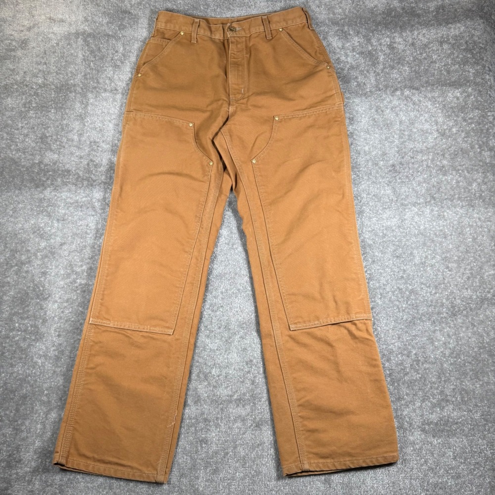 Carhartt Pants Men 32x32 Brown Duck Double‎ Knee Work Dungaree Carpenter USA